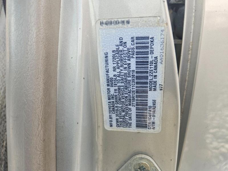 Aukcja sprzedaży 2001 Toyota Corolla, vin: 2T1BR12E11C393818, numer aukcji: 63260636