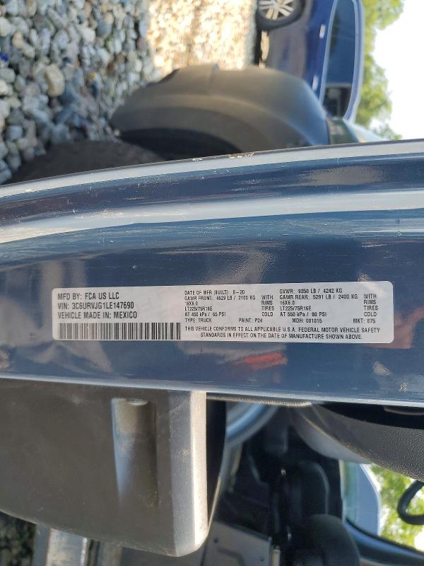 Aukcja sprzedaży 2020 Ram Promaster 3500, vin: 3C6URVJG1LE147690, numer aukcji: 61036766