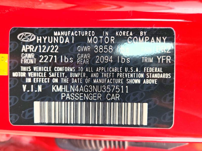 Продажа на аукционе авто 2022 Hyundai Elantra, vin: KMHLN4AG3NU357511, номер лота: 64811836