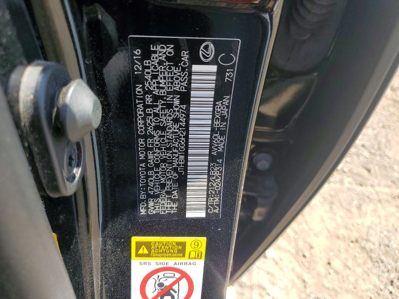 Aukcja sprzedaży 2017 Lexus Es 300h, vin: JTHBW1GG6H2144974, numer aukcji: 65846936