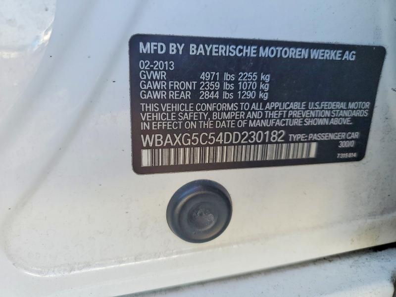 65535236 :رقم المزاد ، WBAXG5C54DD230182 vin ، 2013 Bmw 528 مزاد بيع