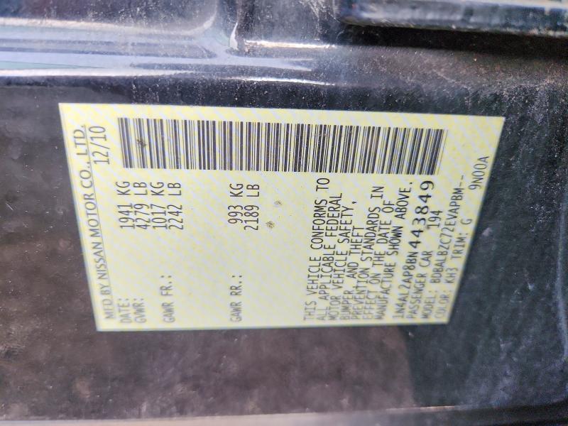 66824066 :رقم المزاد ، 1N4AL2AP8BN443849 vin ، 2011 Nissan Altima مزاد بيع