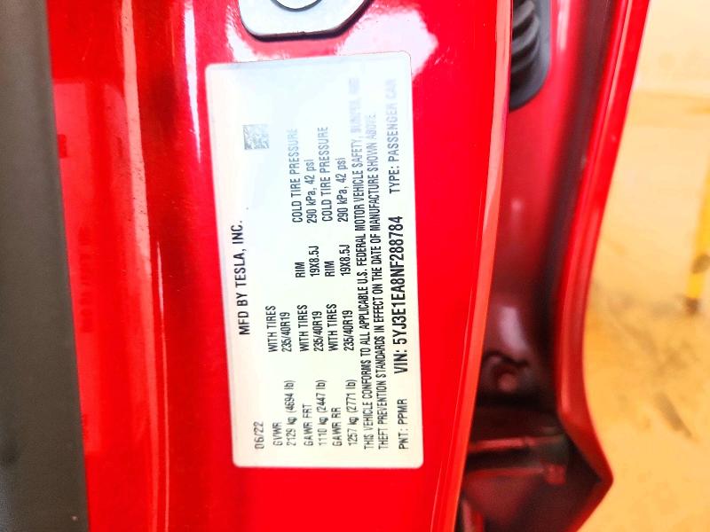 Продаж на аукціоні авто 2022 Tesla Model 3, vin: 5YJ3E1EA8NF288784, номер лоту: 63641326