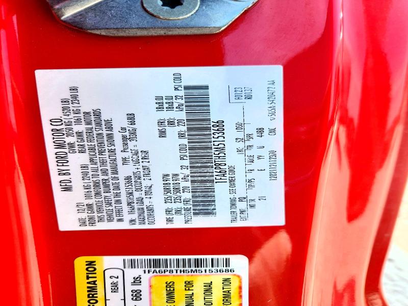 Aukcja sprzedaży 2021 Ford Mustang, vin: 1FA6P8TH5M5153686, numer aukcji: 66406466