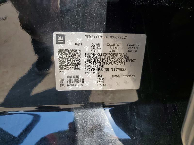 Auction sale of the 2020 Cadillac Escalade, vin: 1GYS4BKJ0LR179682, lot number: 66722236