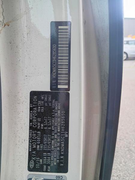 65010276 :رقم المزاد ، KNDMA5C11H6285610 vin ، 2017 Kia Sedona مزاد بيع