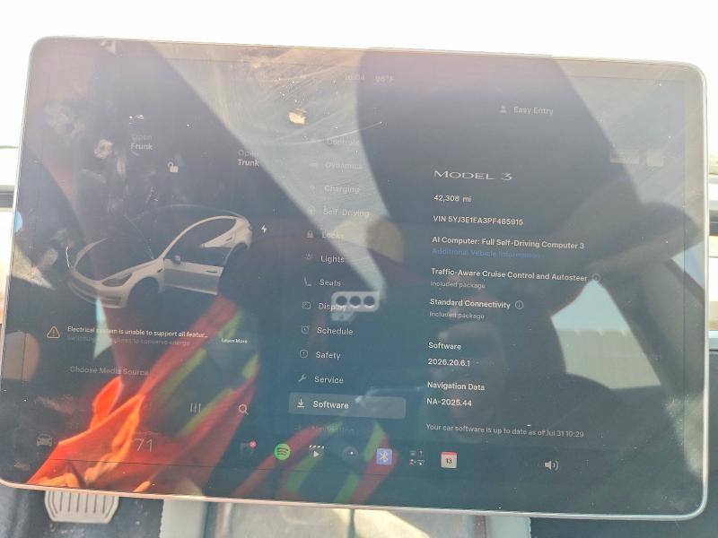 2023 Tesla Model 3 მანქანა იყიდება აუქციონზე, vin: 5YJ3E1EA3PF485915, აუქციონის ნომერი: 64945206