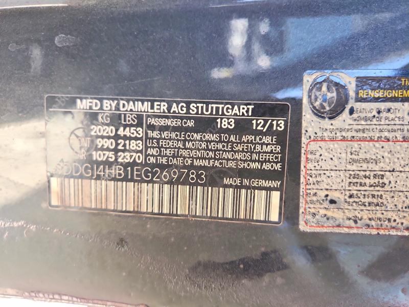 65161466 :رقم المزاد ، WDDGJ4HB1EG269783 vin ، 2014 Mercedes-benz C مزاد بيع