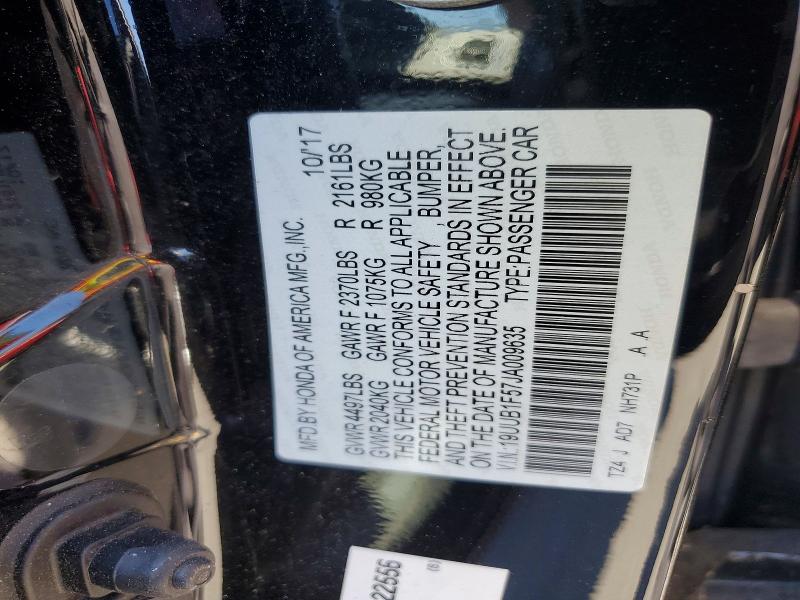 Auction sale of the 2018 Acura Tlx, vin: 19UUB1F57JA009635, lot number: 63428656
