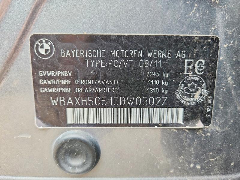 Продаж на аукціоні авто 2012 Bmw 528, vin: WBAXH5C51CDW03027, номер лоту: 64306366