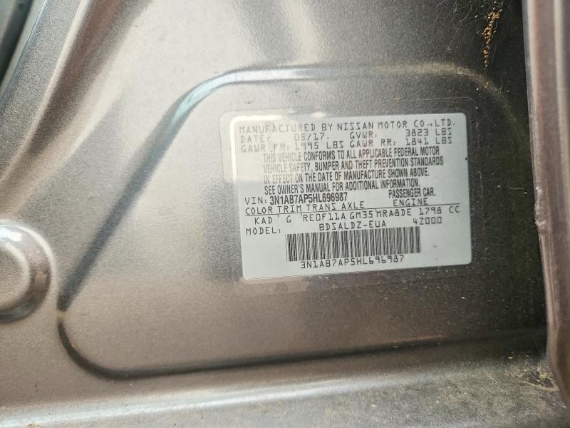 64109146 :رقم المزاد ، 3N1AB7AP5HL696987 vin ، 2017 Nissan Sentra مزاد بيع