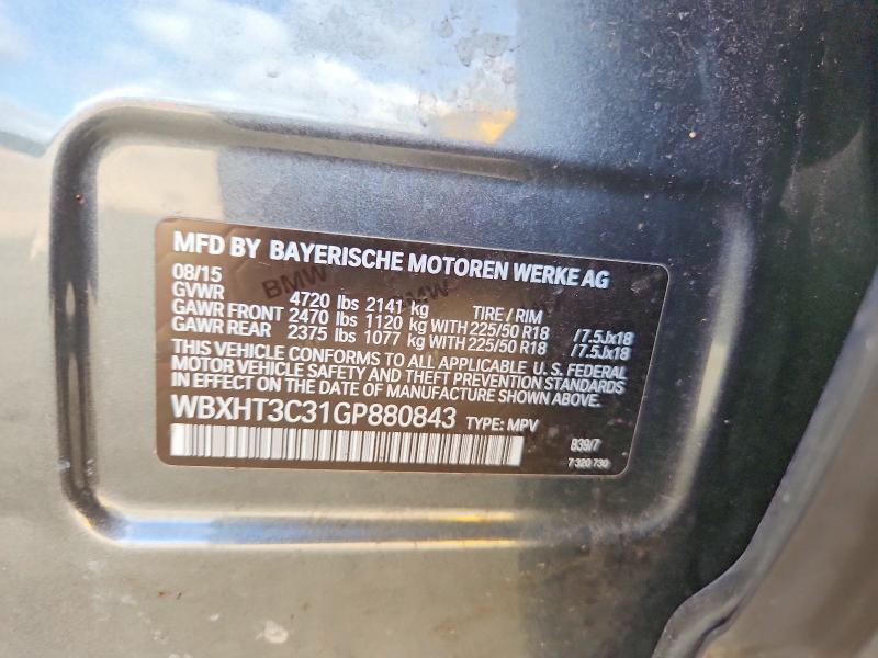 Aukcja sprzedaży 2016 Bmw X1, vin: WBXHT3C31GP880843, numer aukcji: 67119536