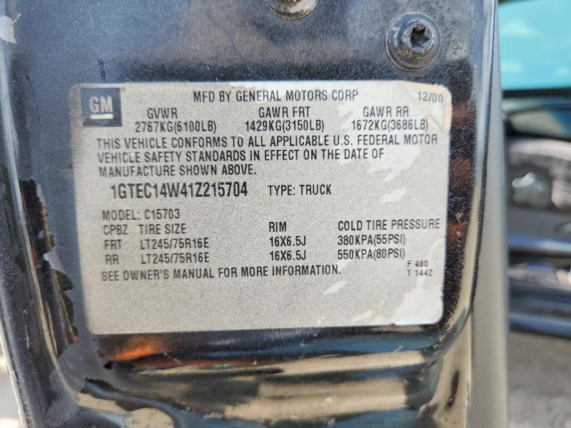 65099946 :رقم المزاد ، 1GTEC14W41Z215704 vin ، 2001 Gmc New Sierra مزاد بيع