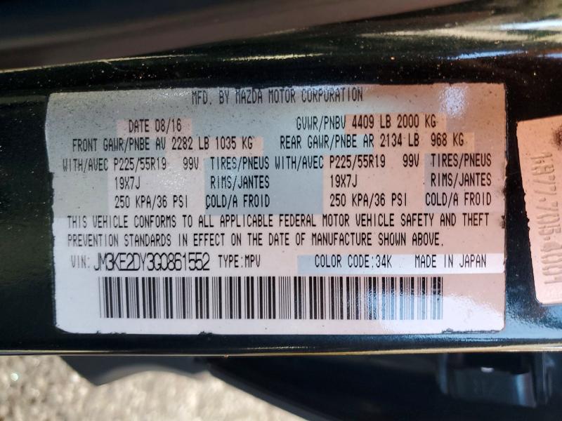 Aukcja sprzedaży 2016 Mazda Cx-5, vin: JM3KE2DY3G0861552, numer aukcji: 65041186