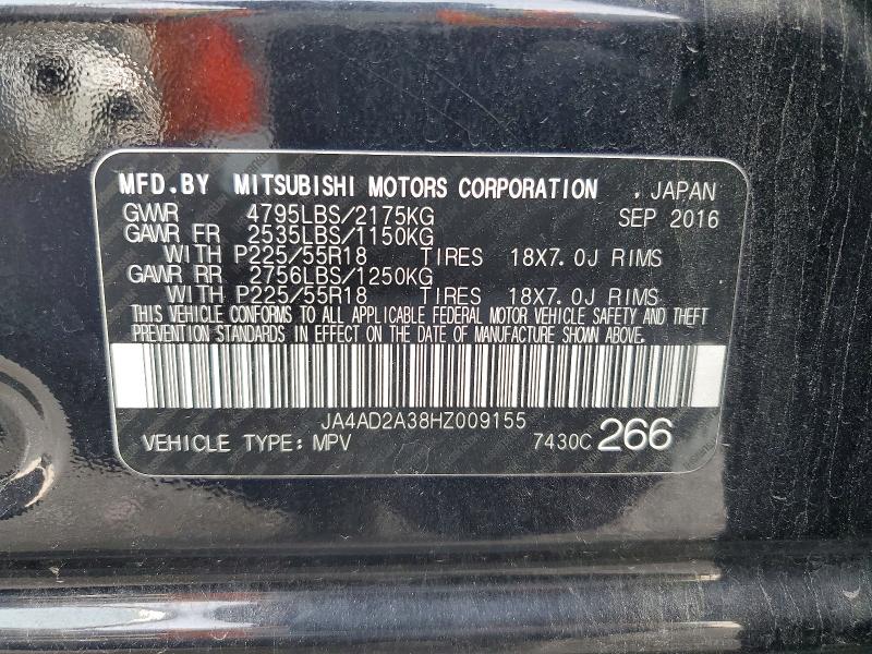 Продаж на аукціоні авто 2017 Mitsubishi Outlander, vin: JA4AD2A38HZ009155, номер лоту: 65935526