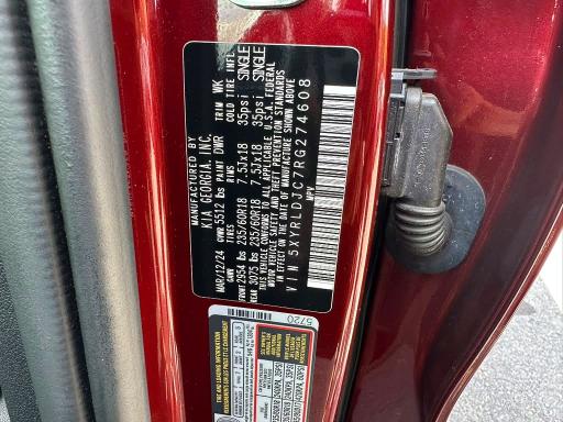 65514626 :رقم المزاد ، 5XYRLDJC7RG274608 vin ، 2024 Kia Sorento مزاد بيع