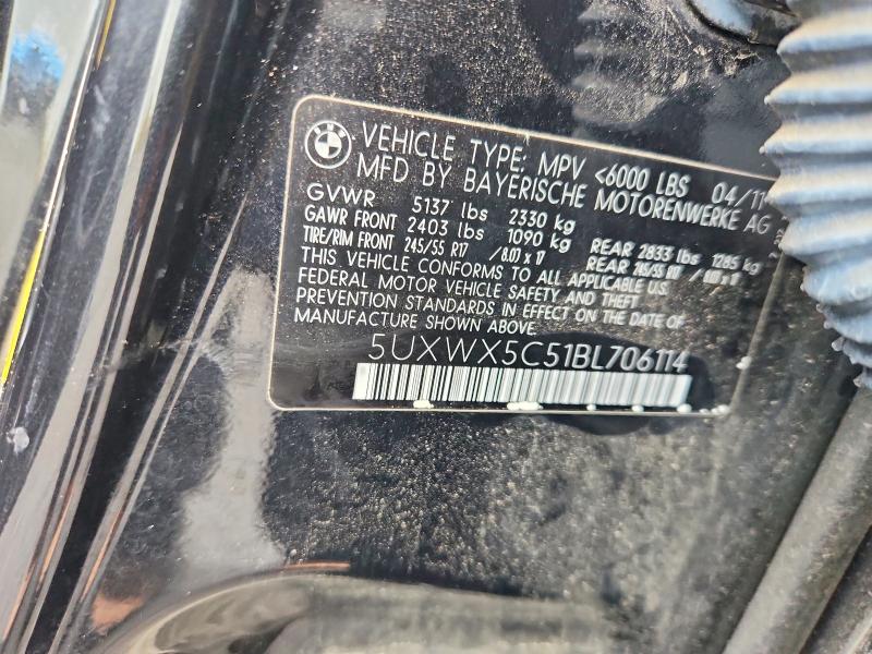 63219766 :رقم المزاد ، 5UXWX5C51BL706114 vin ، 2011 Bmw X3 مزاد بيع