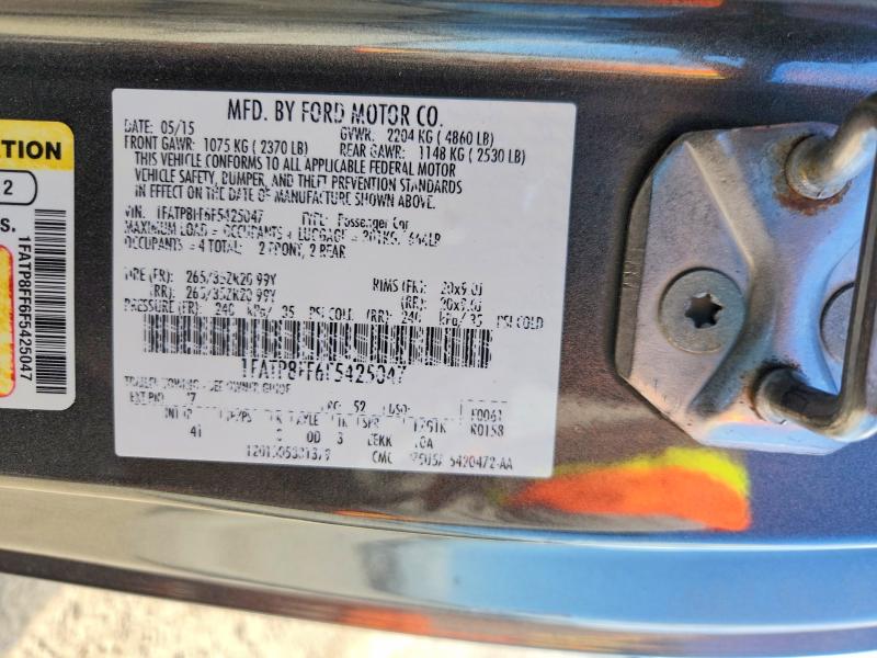 Продаж на аукціоні авто 2015 Ford Mustang, vin: 1FATP8FF6F5425047, номер лоту: 64784646