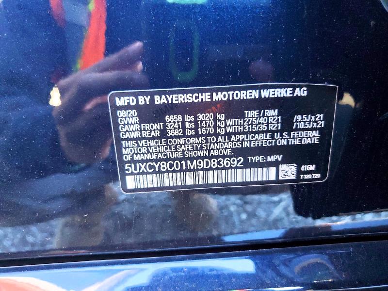Aukcja sprzedaży 2021 Bmw X6, vin: 5UXCY8C01M9D83692, numer aukcji: 66018916