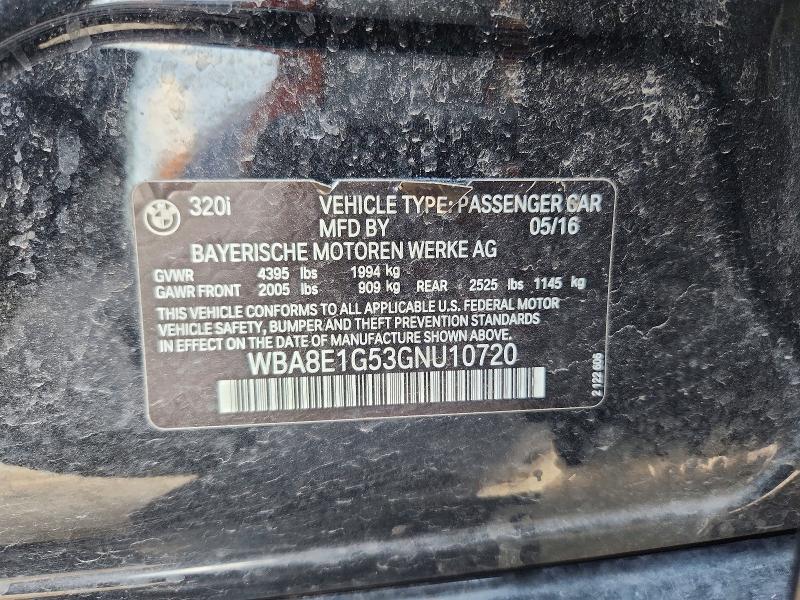 Aukcja sprzedaży 2016 Bmw 320, vin: WBA8E1G53GNU10720, numer aukcji: 66309396