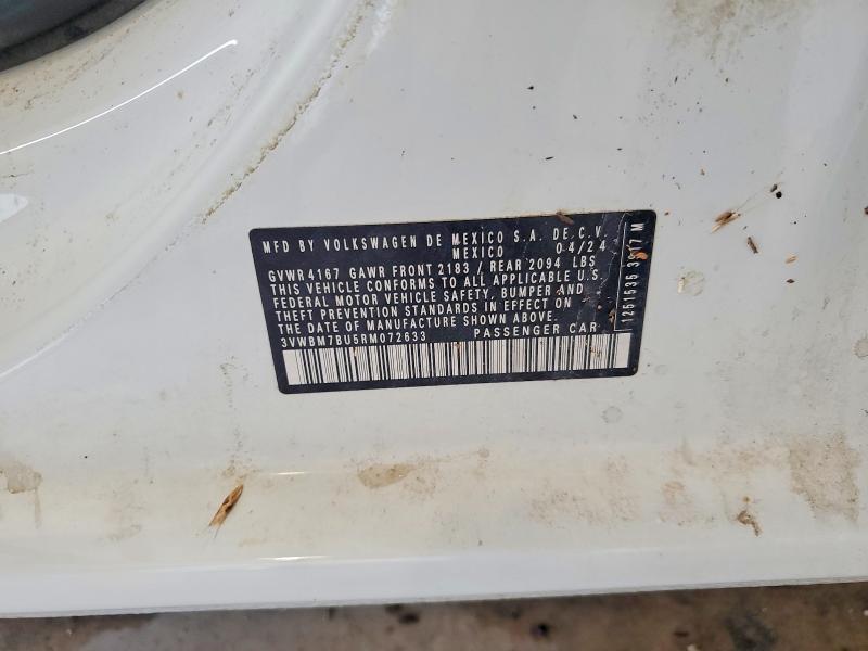 Продаж на аукціоні авто 2024 Volkswagen Jetta, vin: 3VWBM7BU5RM072633, номер лоту: 64077476