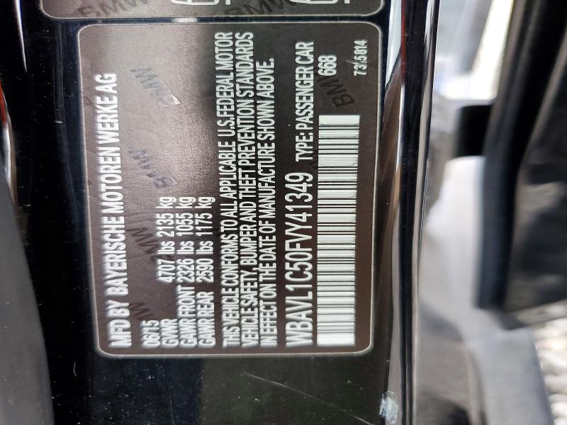 Продаж на аукціоні авто 2015 Bmw X1, vin: WBAVL1C50FVY41349, номер лоту: 65033726