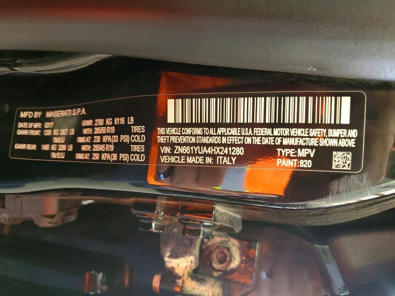 Продажа на аукционе авто 2017 Maserati Levante, vin: ZN661YUA4HX241280, номер лота: 66665646