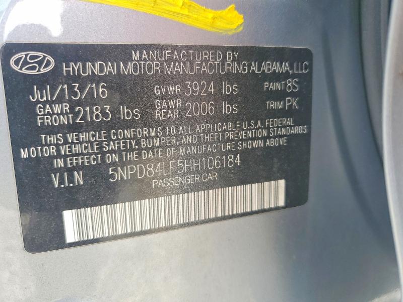 Продаж на аукціоні авто 2017 Hyundai Elantra, vin: 5NPD84LF5HH106184, номер лоту: 67248836