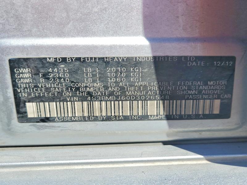 Aukcja sprzedaży 2013 Subaru Legacy, vin: 4S3BMBJ60D3026548, numer aukcji: 66930296
