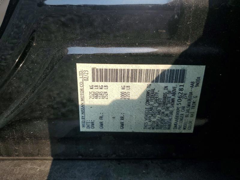 Aukcja sprzedaży 2023 Nissan Maxima, vin: 1N4AA6EVXPC506281, numer aukcji: 63785946
