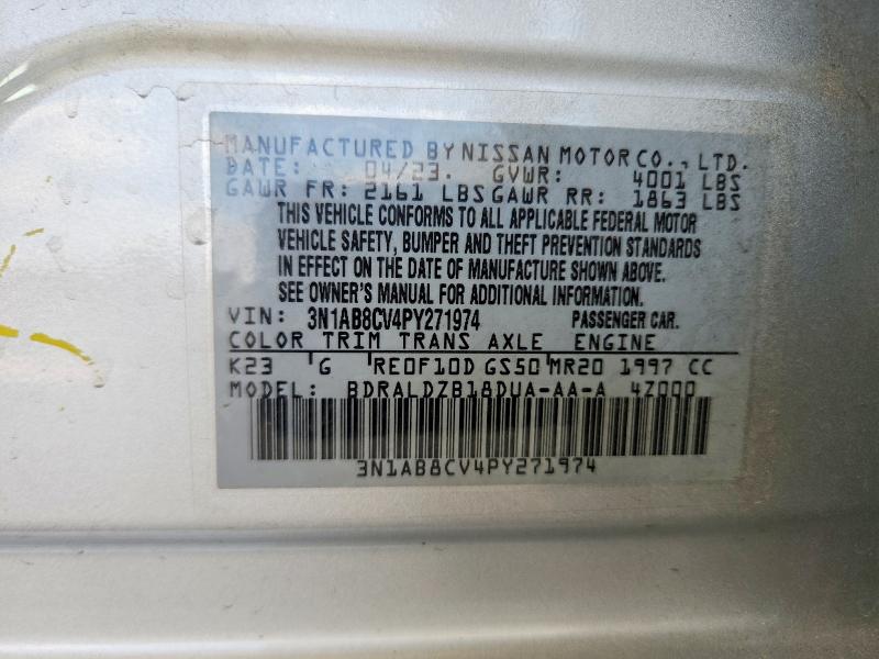 64895836 :رقم المزاد ، 3N1AB8CV4PY271974 vin ، 2023 Nissan Sentra مزاد بيع
