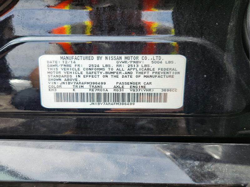 63996216 :رقم المزاد ، JN1BV7AR4FM396499 vin ، 2015 Infiniti Q50 مزاد بيع