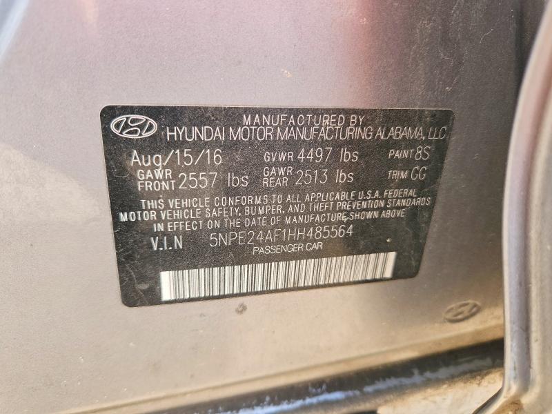 Продаж на аукціоні авто 2017 Hyundai Sonata, vin: 5NPE24AF1HH485564, номер лоту: 64095396