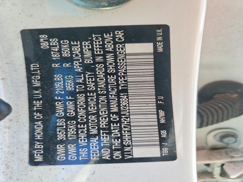 Aukcja sprzedaży 2018 Honda Civic, vin: SHHFK7H21JU236841, numer aukcji: 66742776