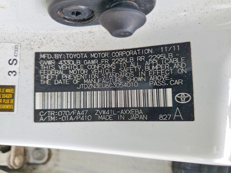 Продажа на аукционе авто 2012 Toyota Prius V, vin: JTDZN3EU6C3054010, номер лота: 63395286