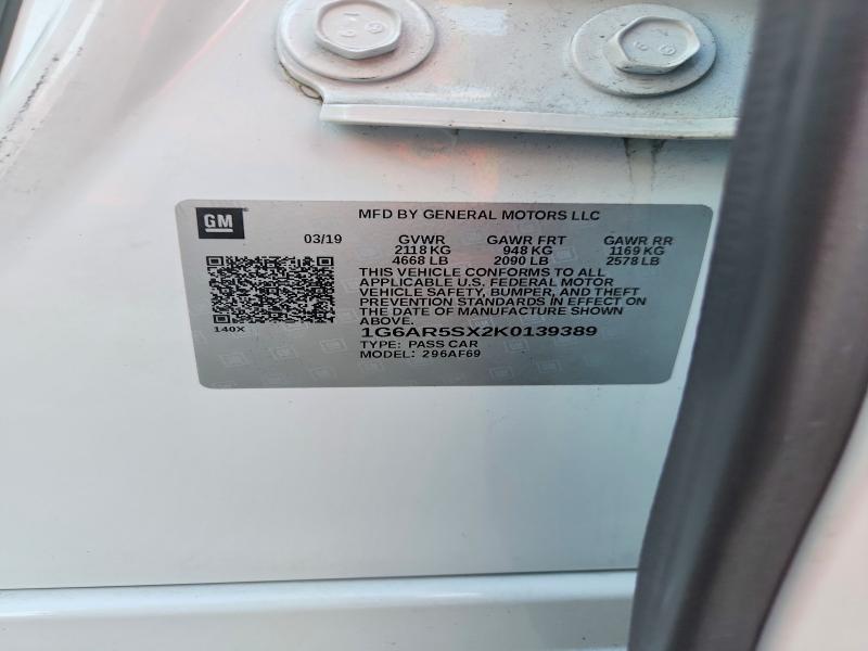 Aukcja sprzedaży 2019 Cadillac Cts, vin: 1G6AR5SX2K0139389, numer aukcji: 66651806