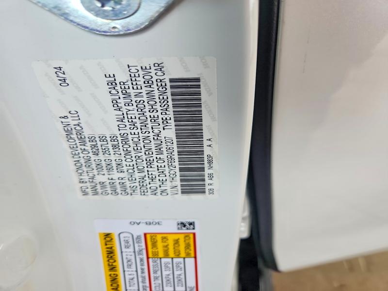 65658536 :رقم المزاد ، 1HGCY2F69RA061207 vin ، 2024 Honda Accord مزاد بيع