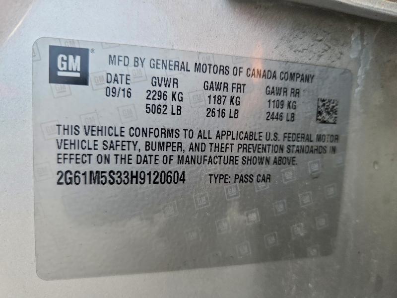 Aukcja sprzedaży 2017 Cadillac Xts, vin: 2G61M5S33H9120604, numer aukcji: 66931496