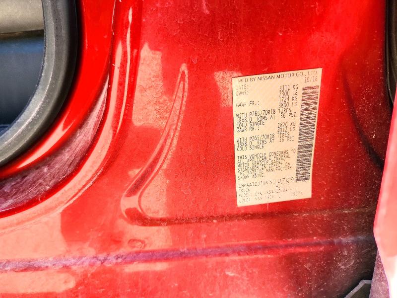 Aukcja sprzedaży 2017 Nissan Titan, vin: 1N6AA1EJ2HN510709, numer aukcji: 64770226