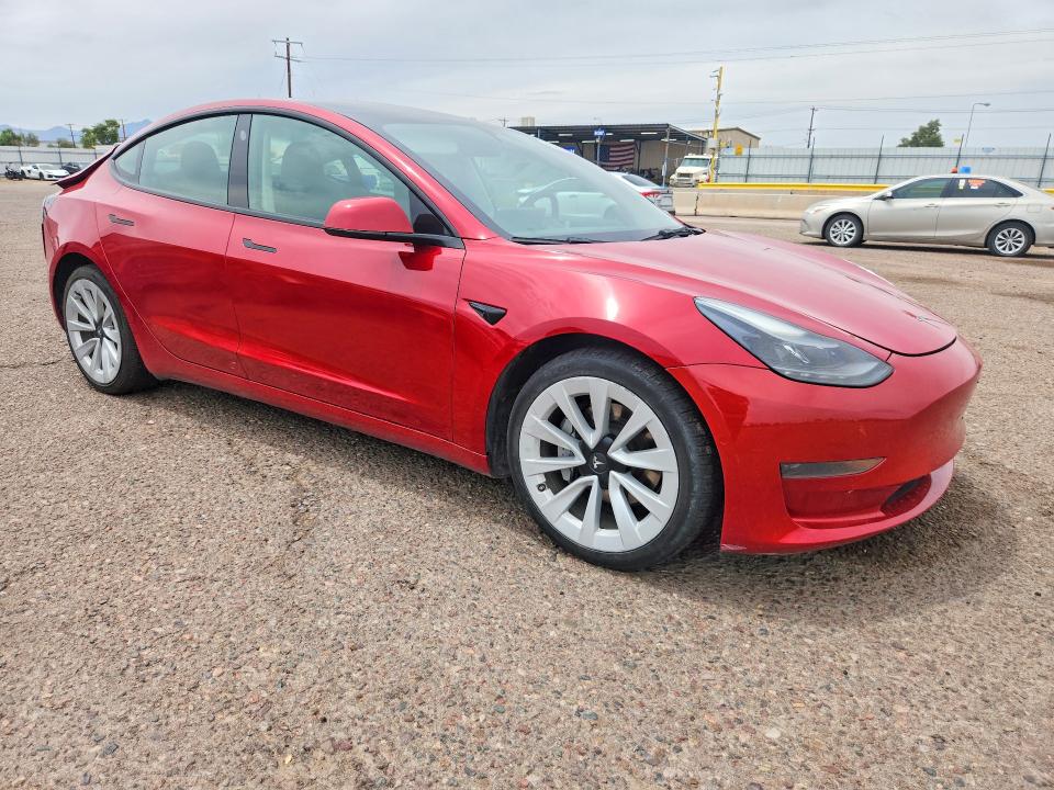 62600296 :رقم المزاد ، 5YJ3E1EA9NF304829 vin ، 2022 Tesla Model 3 مزاد بيع