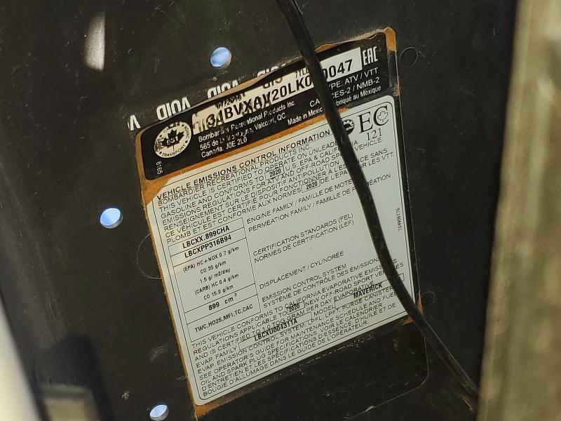 Aukcja sprzedaży 2020 Can-am Maverick X3, vin: 3JBVXAV20LK000047, numer aukcji: 62653896