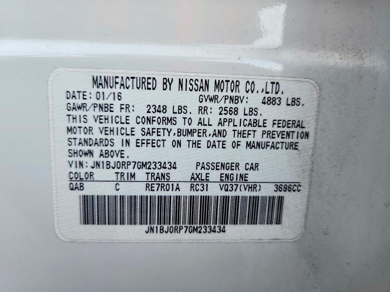 Auction sale of the 2016 Infiniti Qx50, vin: JN1BJ0RP7GM233434, lot number: 65514956