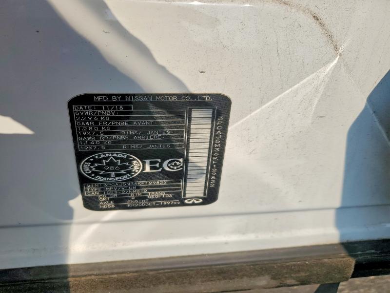 Aukcja sprzedaży 2019 Infiniti Qx50, vin: 3PCAJ5M36KF129822, numer aukcji: 64412346