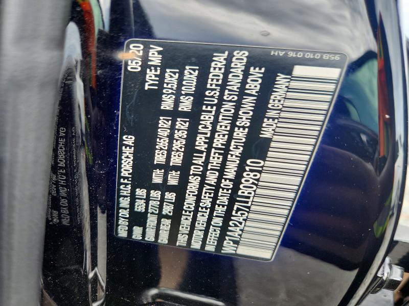 2020 Porsche Macan მანქანა იყიდება აუქციონზე, vin: WP1AA2A57LLB09810, აუქციონის ნომერი: 63559636