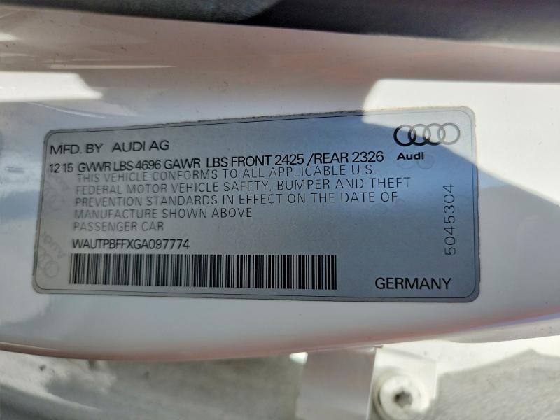 Aukcja sprzedaży 2016 Audi A3, vin: WAUTPBFFXGA097774, numer aukcji: 66776376