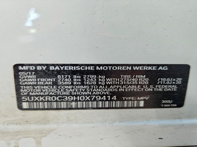 Aukcja sprzedaży 2017 Bmw X5, vin: 5UXKR0C39H0X79414, numer aukcji: 65104336