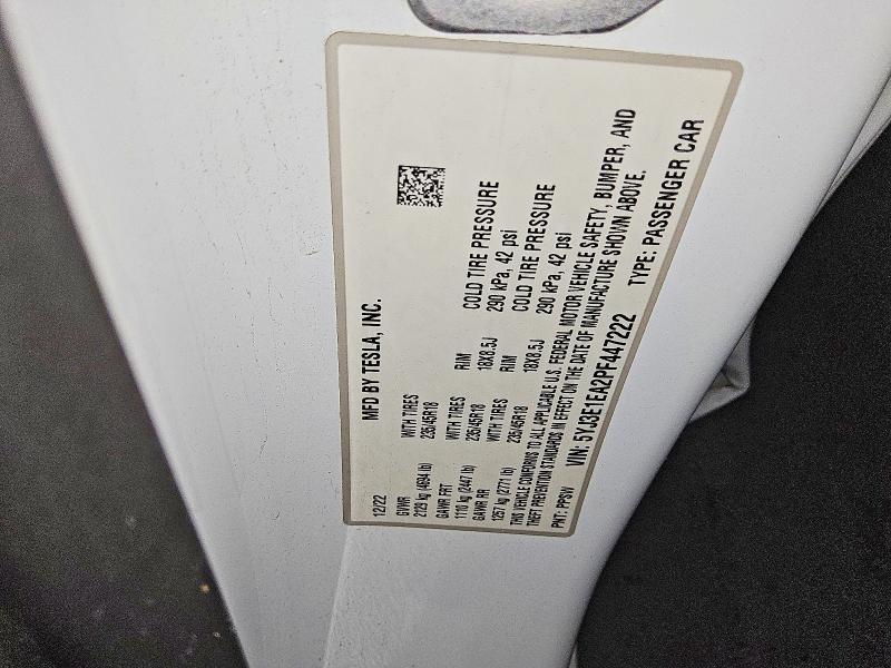 Продаж на аукціоні авто 2023 Tesla Model 3, vin: 5YJ3E1EA2PF447222, номер лоту: 66050406