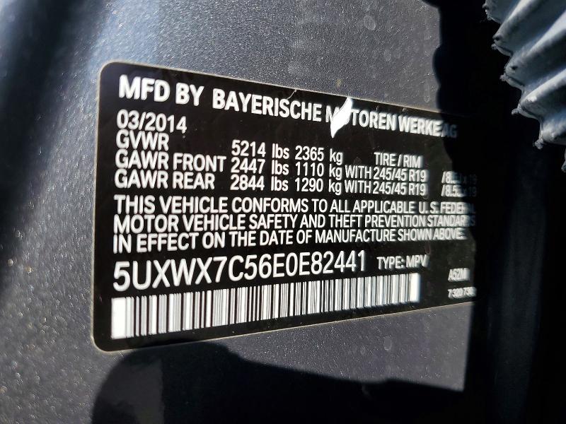 2014 Bmw X3 მანქანა იყიდება აუქციონზე, vin: 5UXWX7C56E0E82441, აუქციონის ნომერი: 64360866