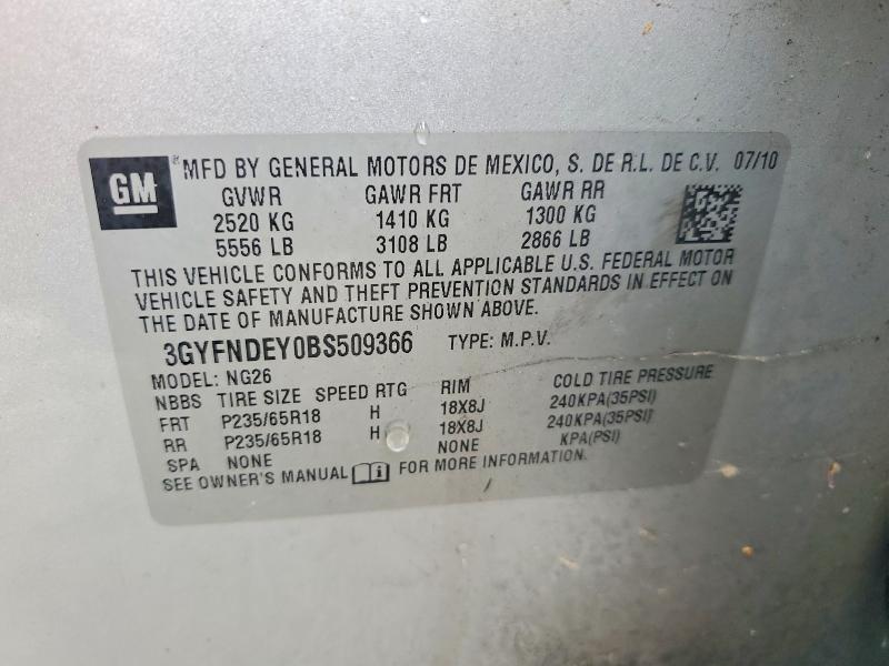 Продаж на аукціоні авто 2011 Cadillac Srx, vin: 3GYFNDEY0BS509366, номер лоту: 63988346