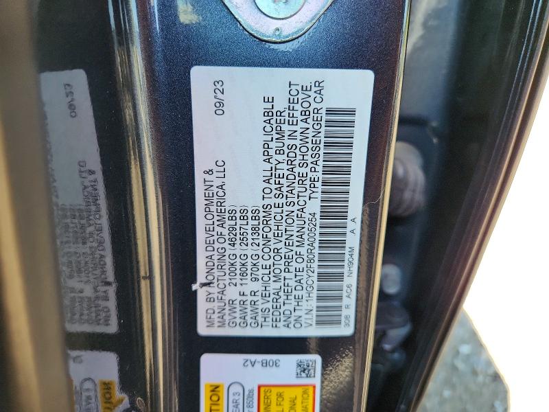 2024 Honda Accord მანქანა იყიდება აუქციონზე, vin: 1HGCY2F80RA005254, აუქციონის ნომერი: 65467036